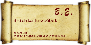 Brichta Erzsébet névjegykártya